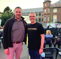 Mit dem Münchberger Bürgermeister Christian Zuber beim Euroherz Kinosommer in der Nachbarstadt