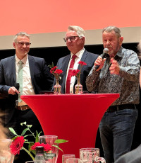 Beim 125jährigen Jubiläum des SPD-Ortsvereins Helmbrechts zusammen mit Bürgermeister Stefan Pöhlmann und Altbürgermeister Manfred Mutterer